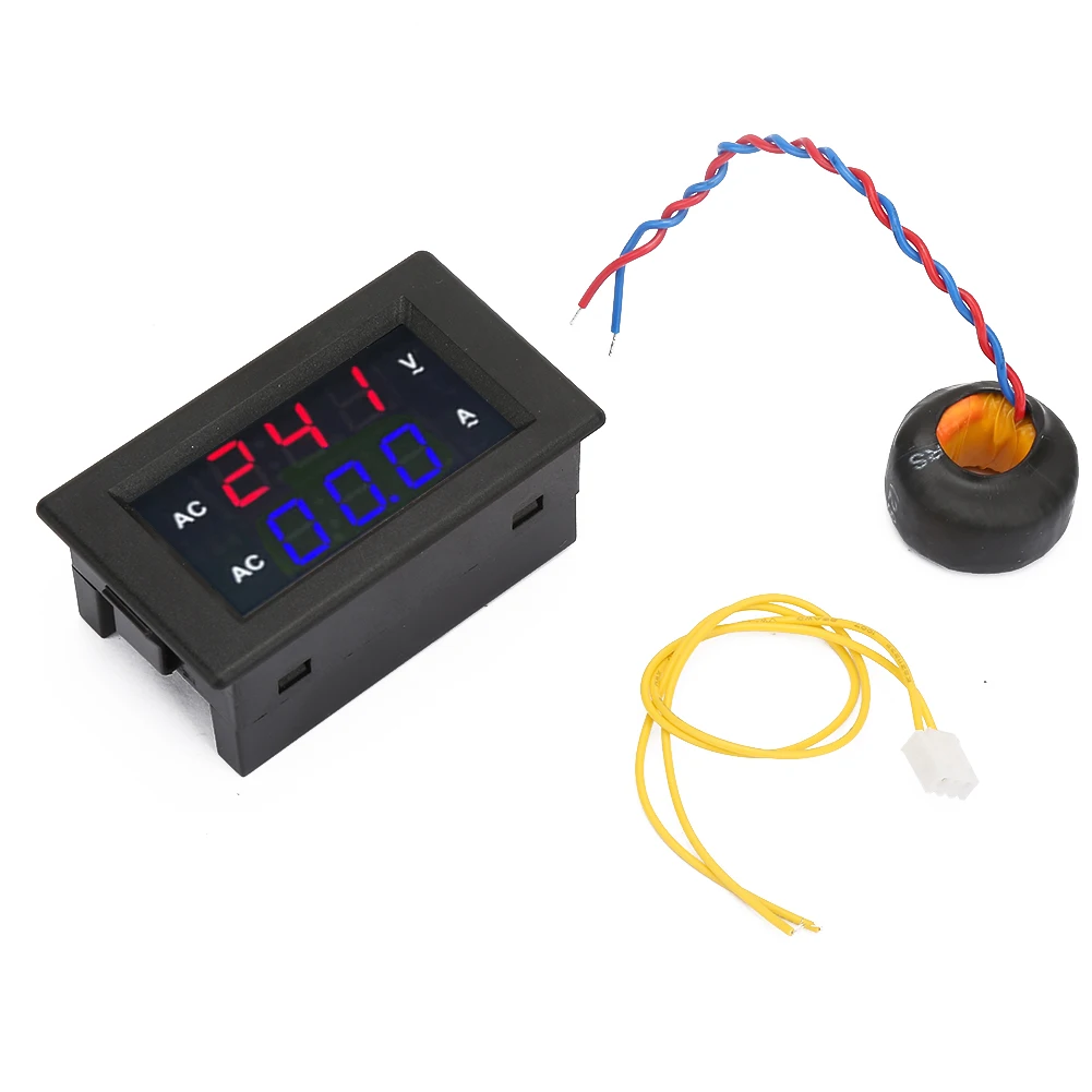 

LED Digital Display AC 100~300V Voltmeter 0-50A Ampere Meter(Red-Blue)