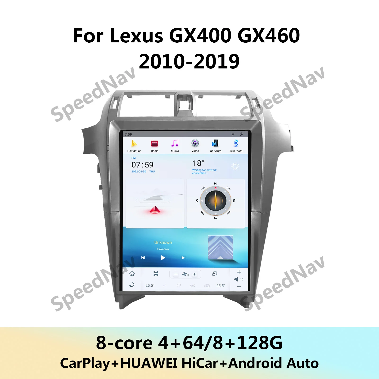 Car Automotive Multimedia Player For Lexus GX400 GX4602010-2019 Android Radio Carplay Audio Stereo Screen Intelligent Head Unit