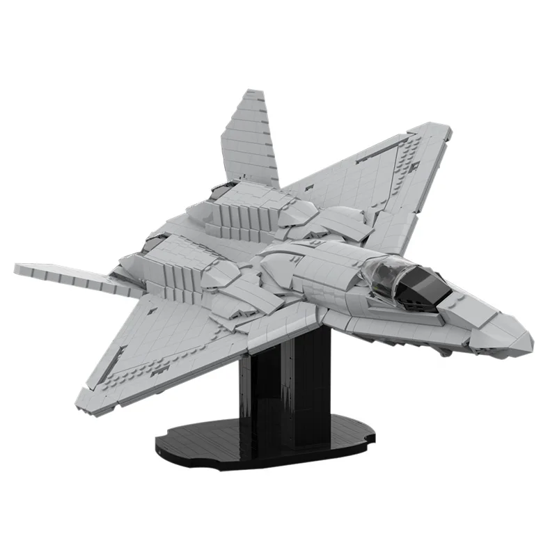 

MOC Black II YF-23 Fighter Building Blocks Kit Wars Arms Attack Plane Battle Aircraft Bricks Idea Game Toys For Children Gifts