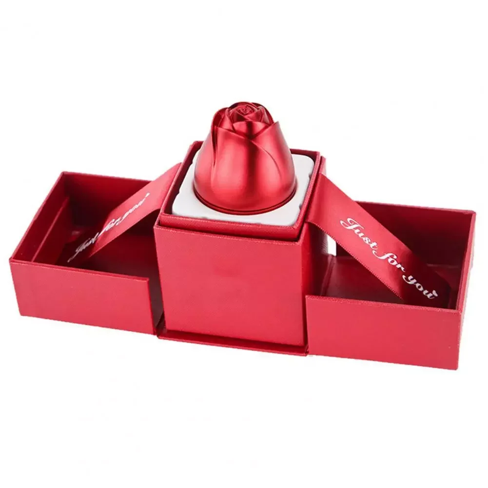 

Fashion Wedding Rose Ring Box Holder Necklace Jewelry Display Storage Case Gift