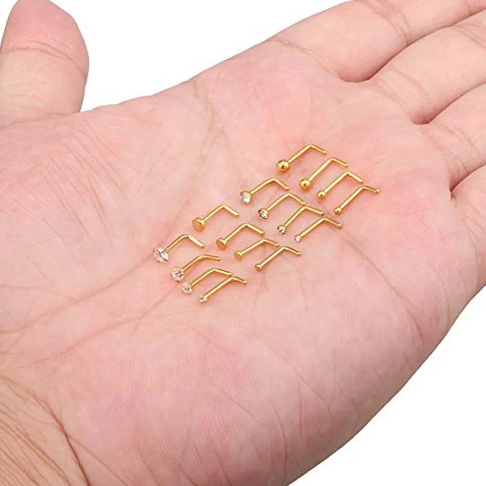 16 шт. 20 г Хирургическая сталь 1 5 мм-3 мм плоский шар прозрачный бриллиант CZ опал