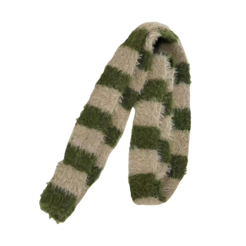 Модный тощий шарф вязаный длинный полосатый плюшевый привлекательные шарфы