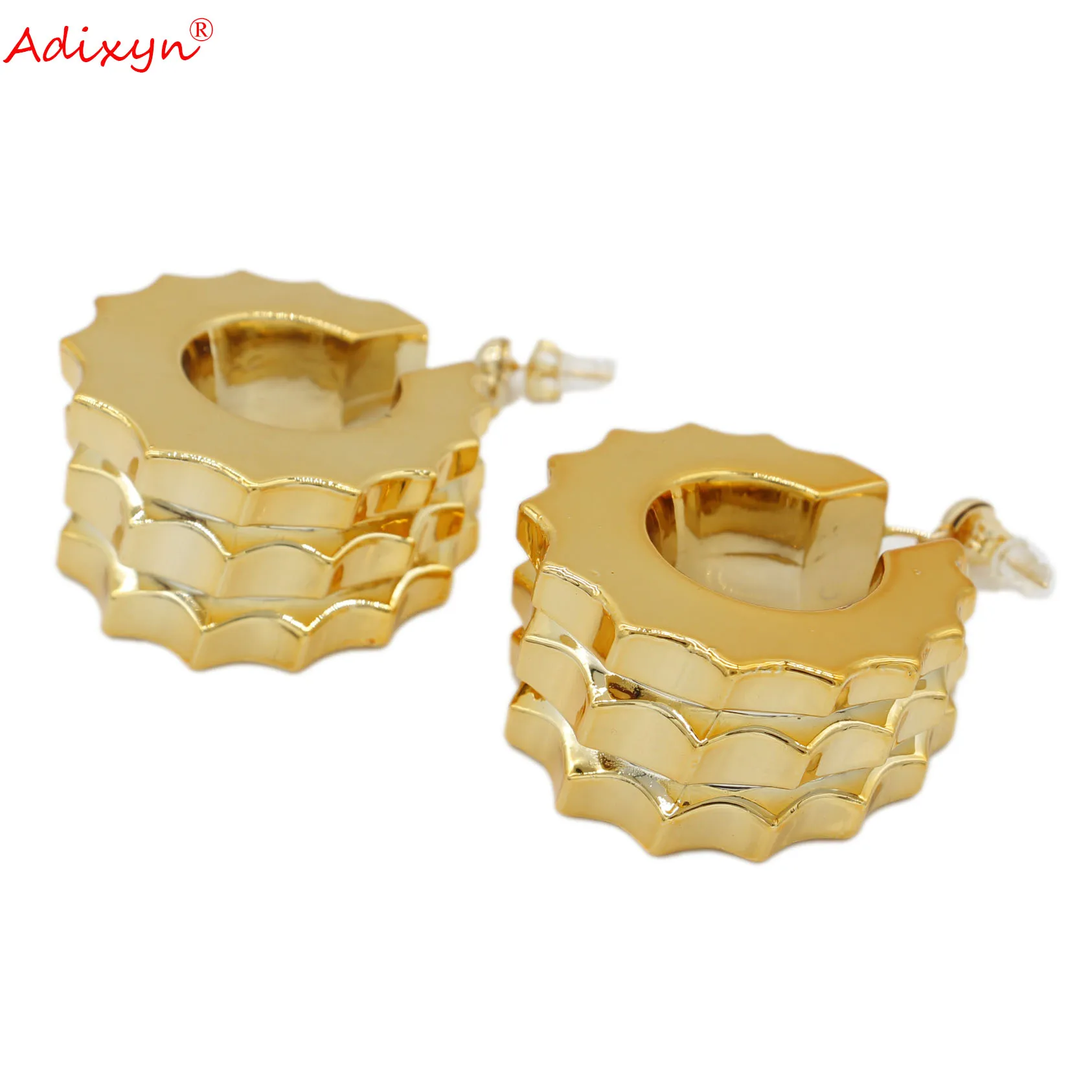 

Adixyn New Trend Round Earrings Gold Color Jewelry For Women Party Christmas Gifts N032315