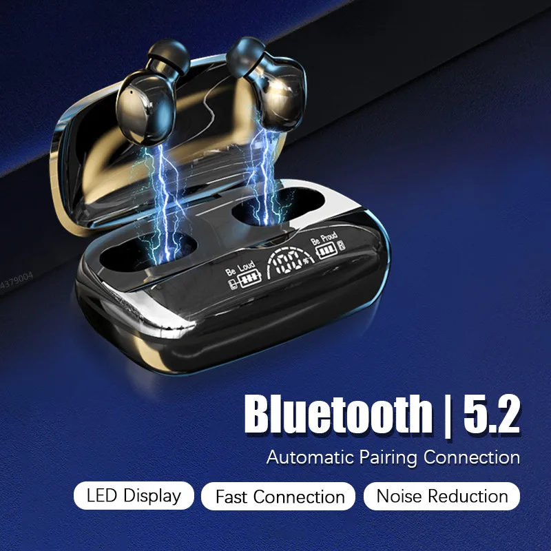 

Roreta 2023 New Bluetooth 5.2 Earphones Wireless Headphones Sport Waterproof Headset HiFi Stereo Noise Reduction With Mic Earbud