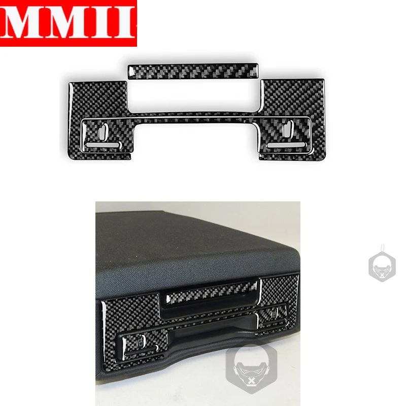 For Audi A4 S4 B7 2005 2006 2007 2008 Car Rear Center Armrest Cup
Holder Panel Decoration Cover Carbon Fiber Sticker Accessories