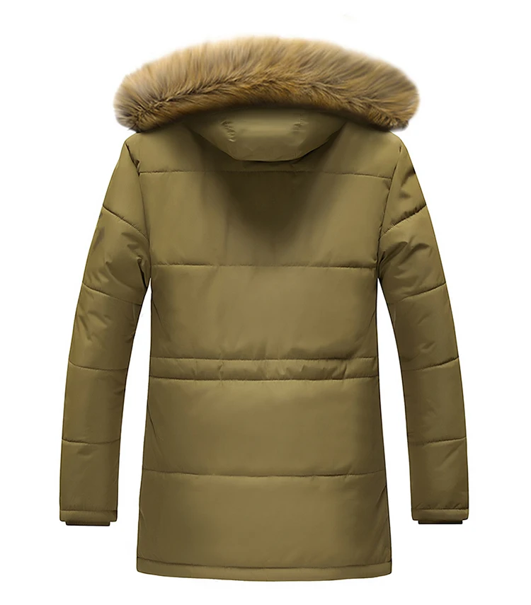 Winter Fleece Long Parka Jacket Men Plus Size 5XL Cotton Padded Warm Parka Coat Casual Faux Fur Hooded Male Windbreaker Jackets