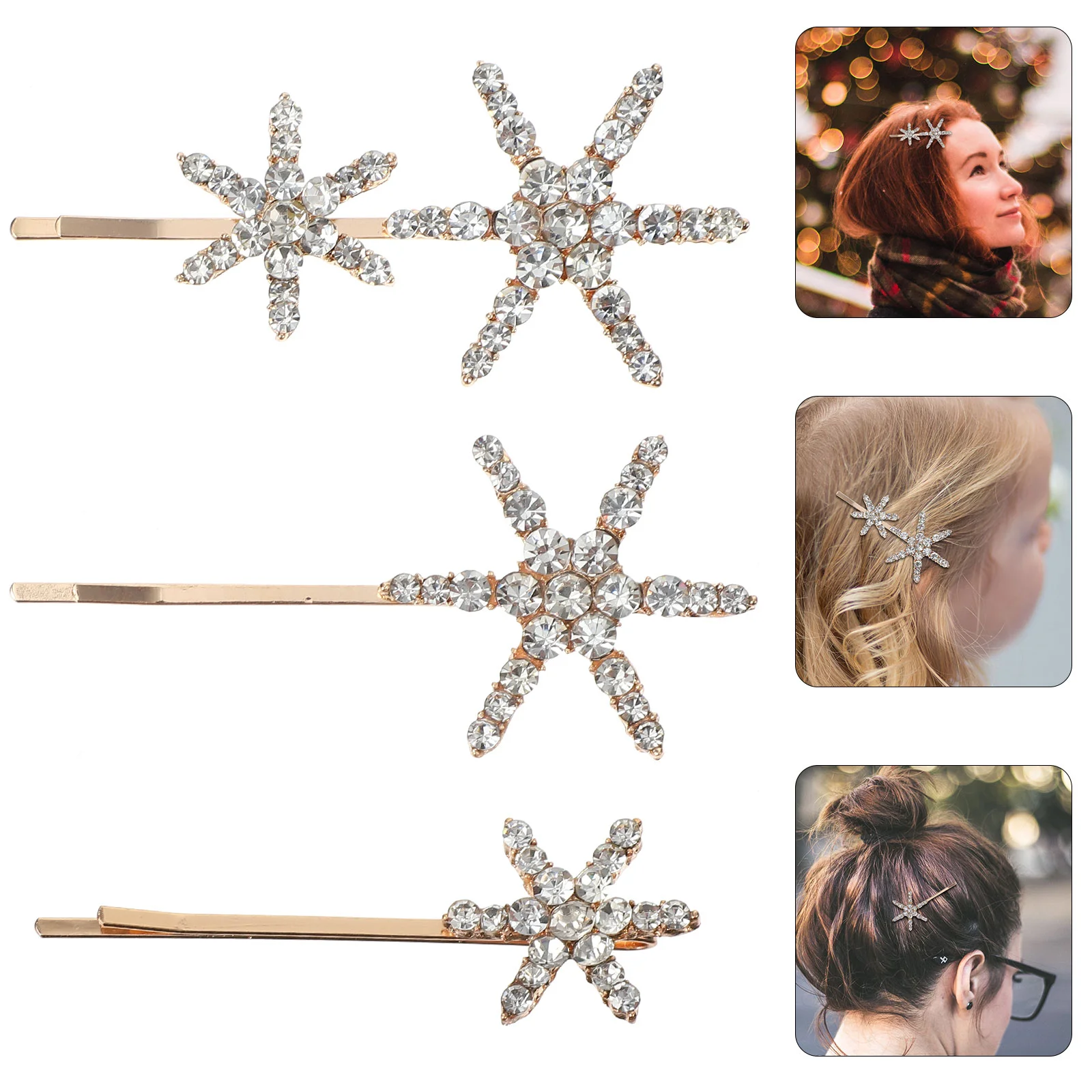 

Hairbarrettes Clip Star Clips Rhinestone Crystal Bridal Bobby Pearl Diamonds Birthdaypin Wedding Women Starsaccessories