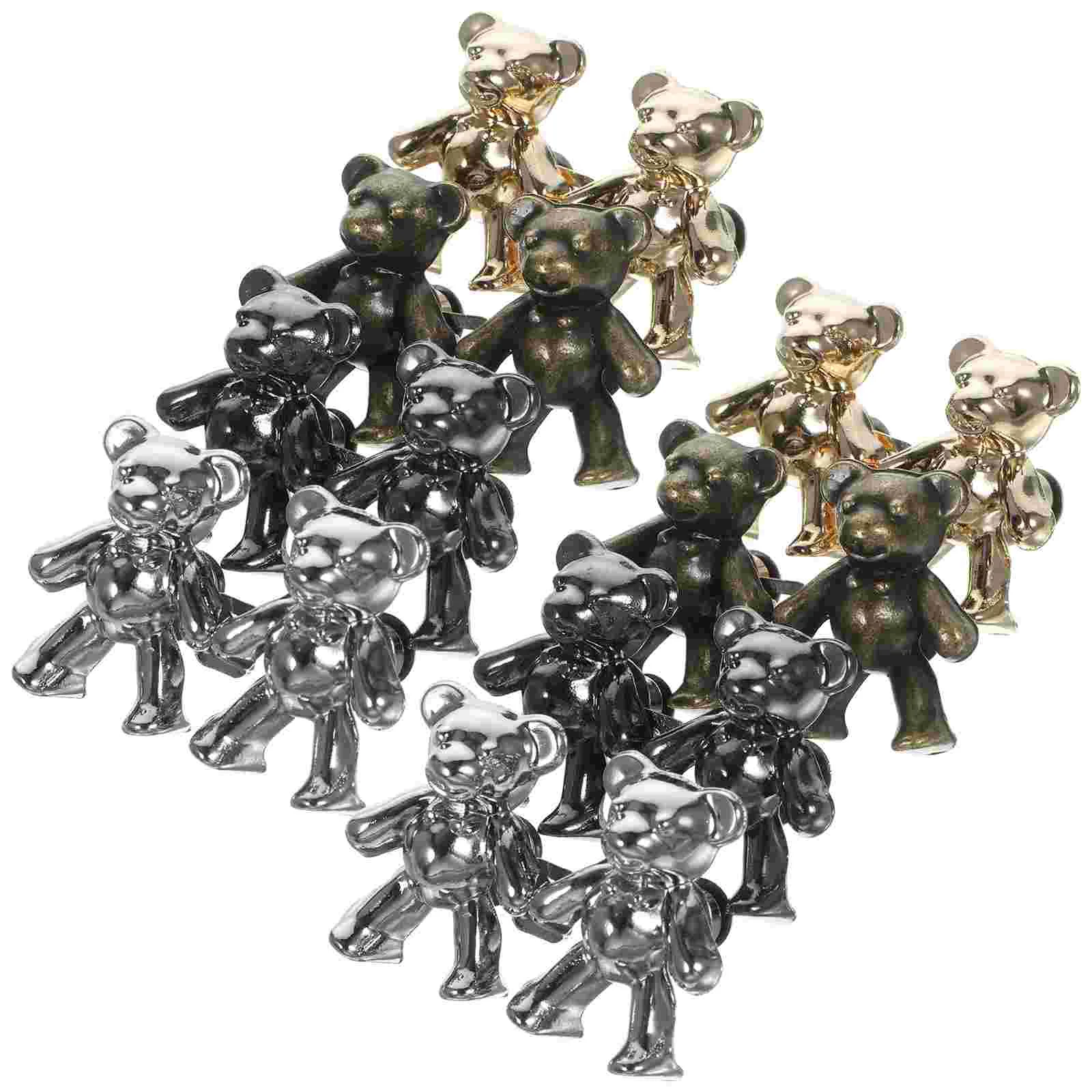 

8 Pairs Bear Waist Buckle Jean Tightening Buttons Pants Tightener Waistband Jeans Adjustable Buckles Clips Dress Trouser Loose