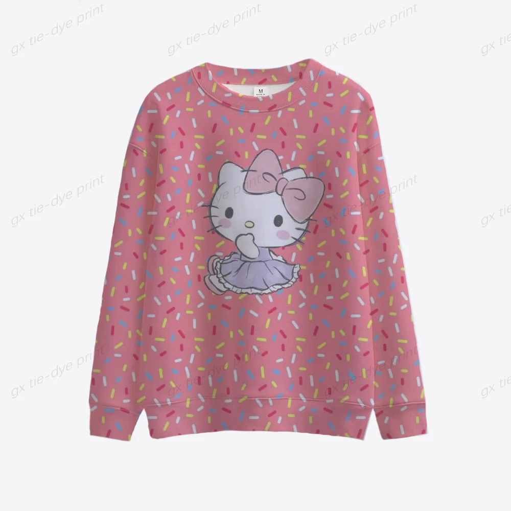 

Женский свитшот с длинным рукавом и принтом Hello Kitty