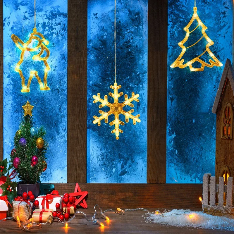 

Рождественское украшение для окна, 3 предмета, для дома, спальни, свадьбы, вечеринки, праздничная стена