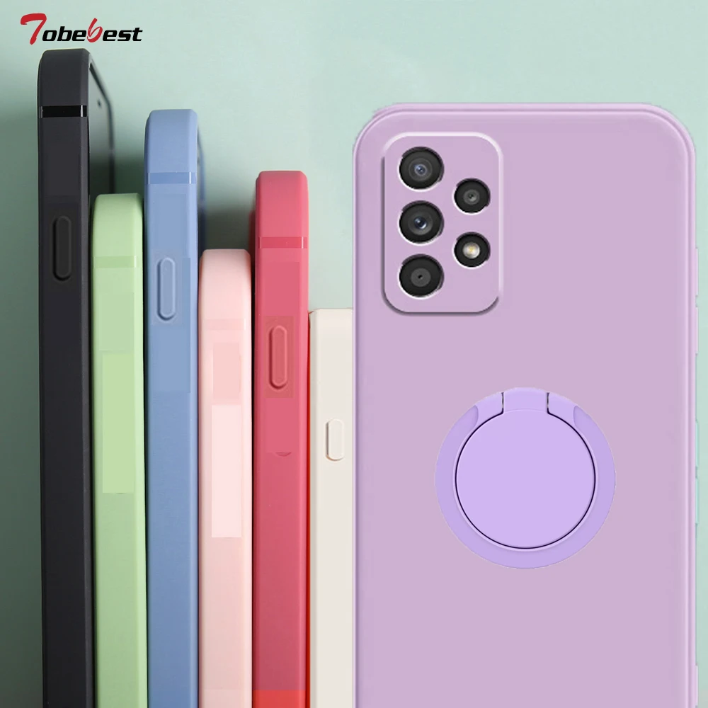 Силиконовый чехол с кольцом на палец для Samsung Galaxy A13 A23 A33 A53 A73 A12 A22 A32 A42 A52 A72 A82 4G