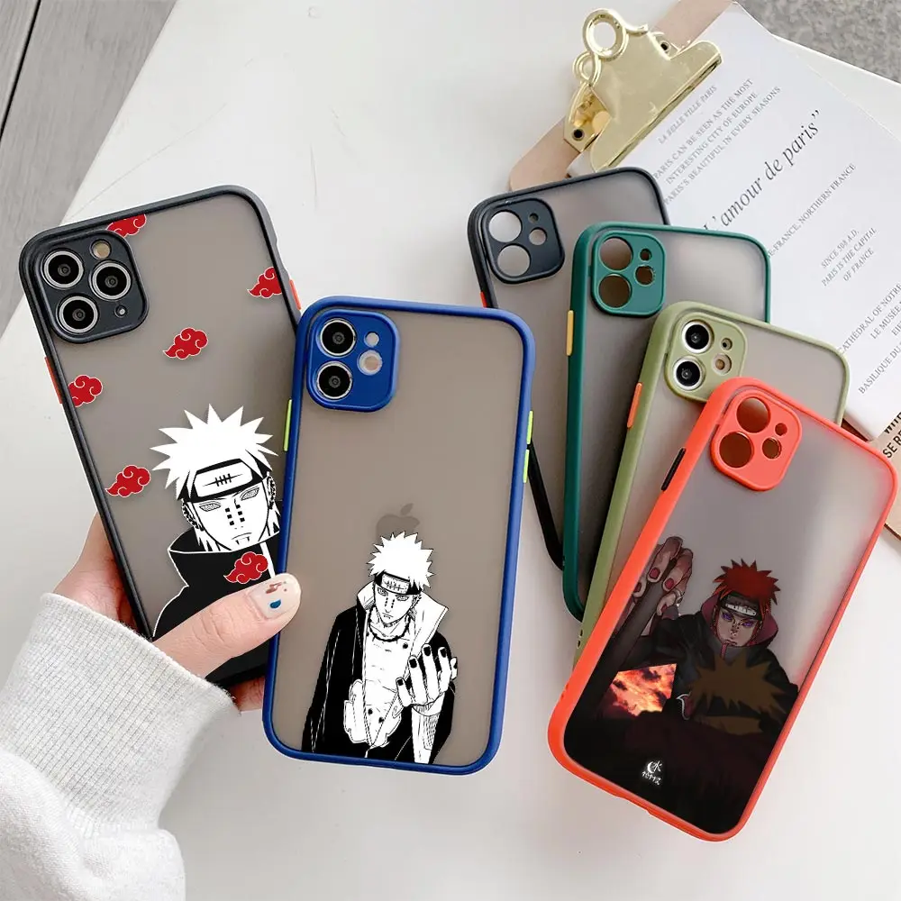 

Naruto Anime Kakashi Matte Phone Case For Apple iPhone 13 12 11 XR XS X 8 7 Pro Plus Max Mini Skin Feeling Cases Funda Shell