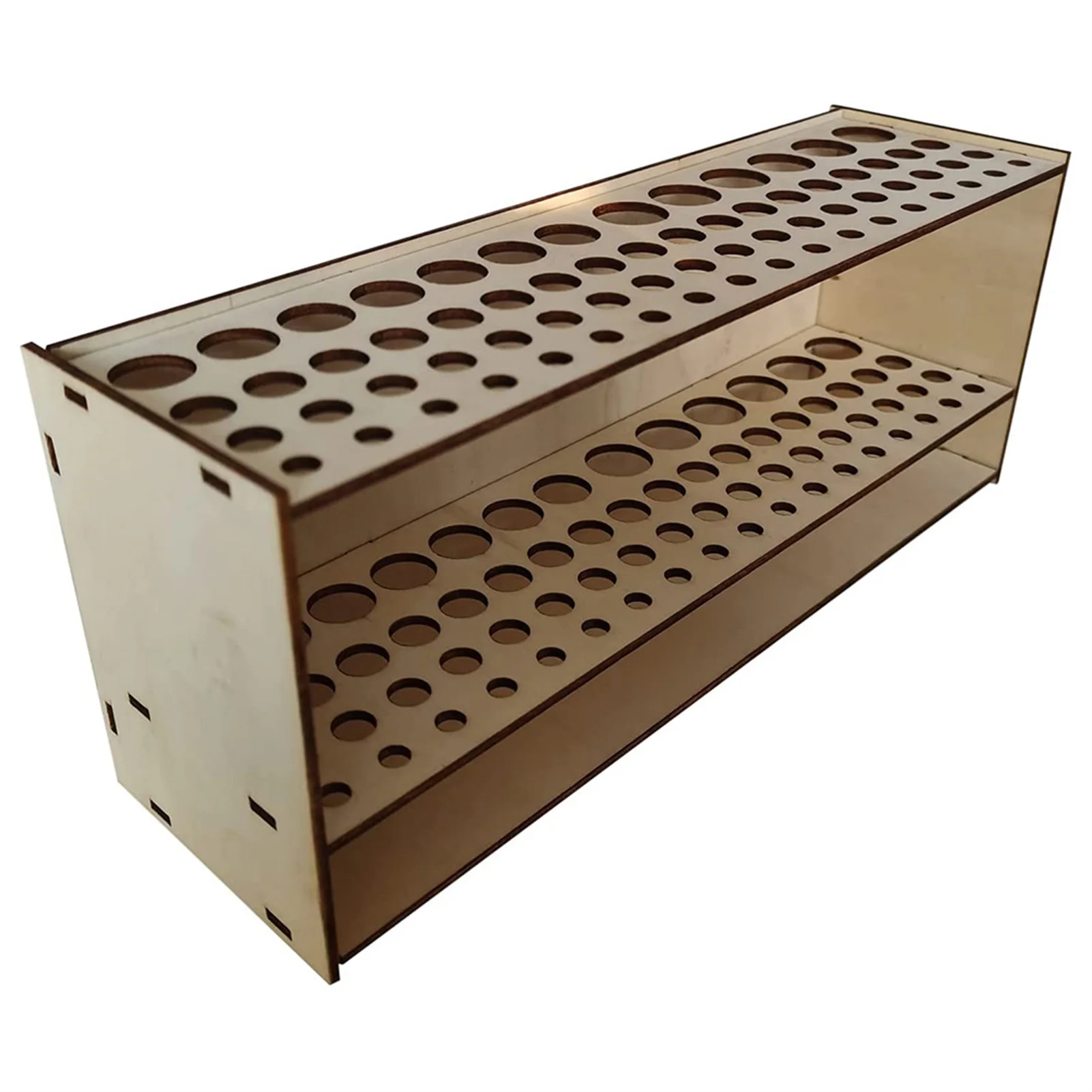 

Brush Holder 67 Hole Wooden Paint Pencil & Brush Organizer Rack Self-Assembly