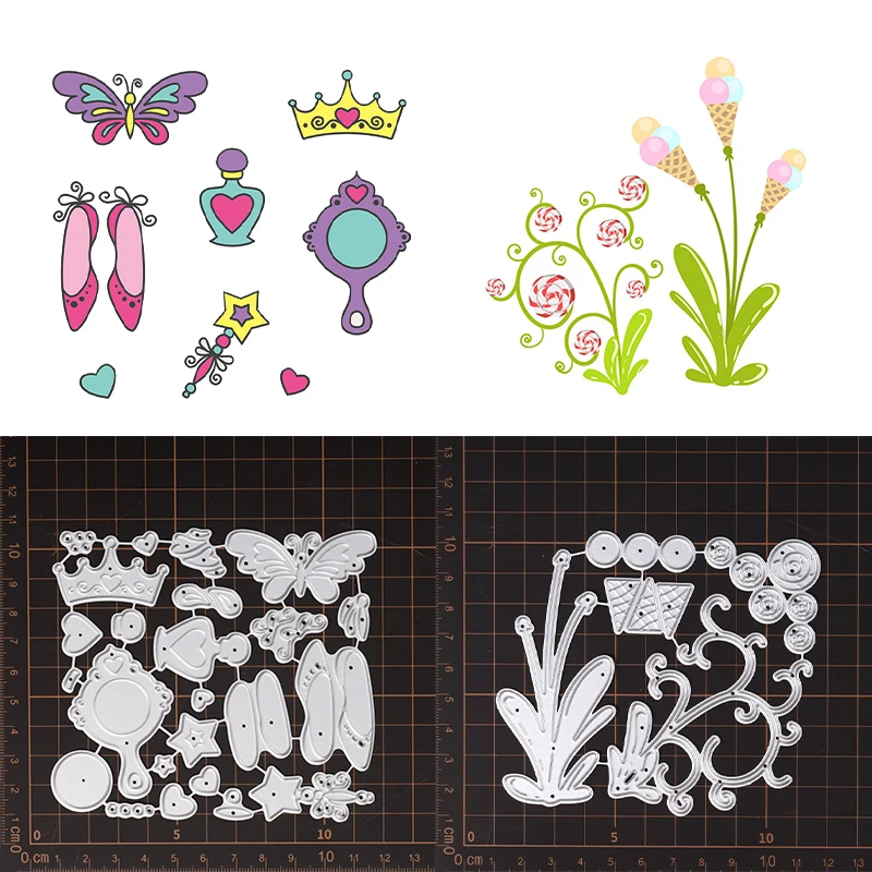

Flowers and Butterflies Cutting Dies Metal DIY Scrapbooking Embossing Die Cutter Craft Handmaking Paper Card Decorative 10*10cm
