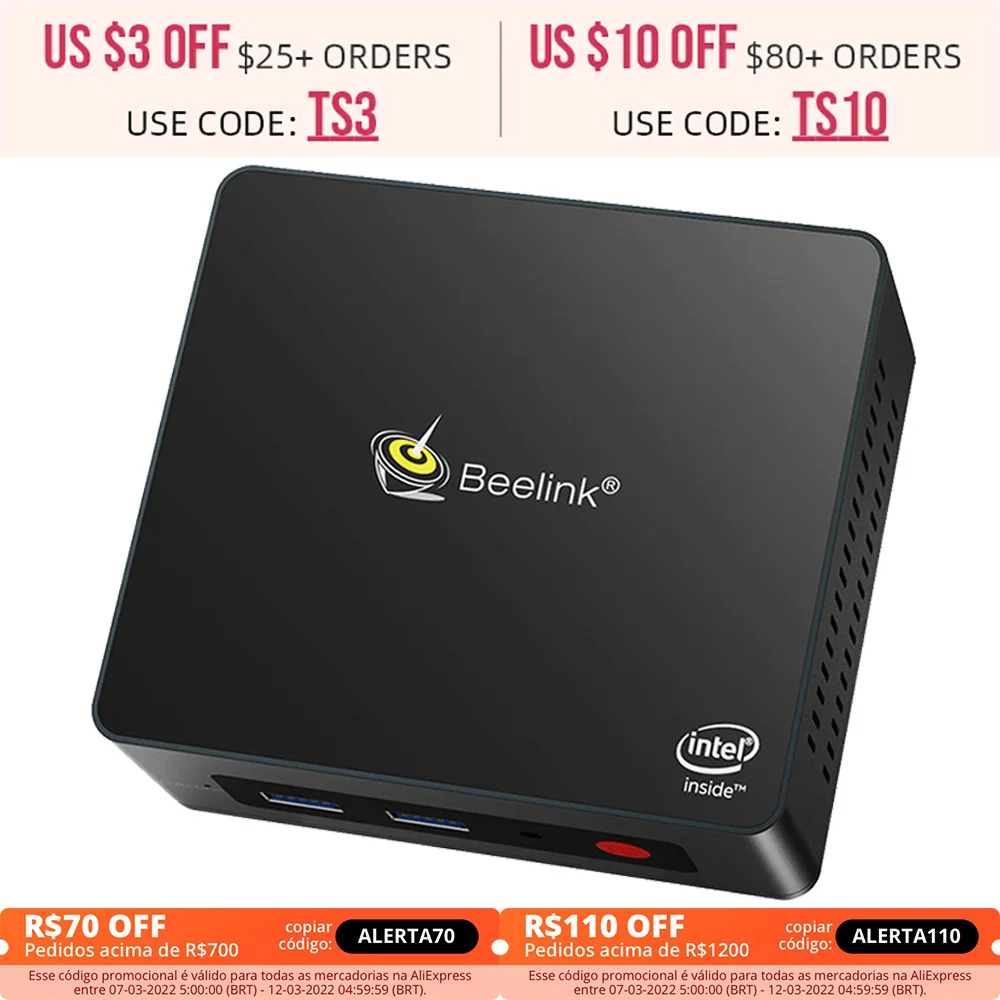 

2022 Beelink GK Mini Windows 10 Pro мини ПК Intel Gemini Lake J4125 DDR4 8 ГБ 128 Гб SSD 5,8G WiFi Bluetooth 4K ПК PK GK3V