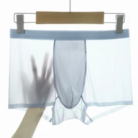 mens underwear summer ultra thin ice silk cooling mens underwear no trace zero sense antibacterial breathable boxer pants