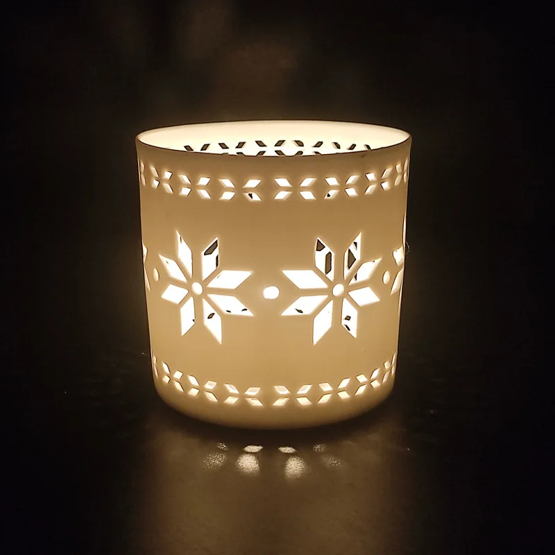 

Керамическая свеча в стеклянном столе в стиле ретро Рождественский цилиндр для гостиной Настольные Свечи винтажные фотофоры стеклянная ва...