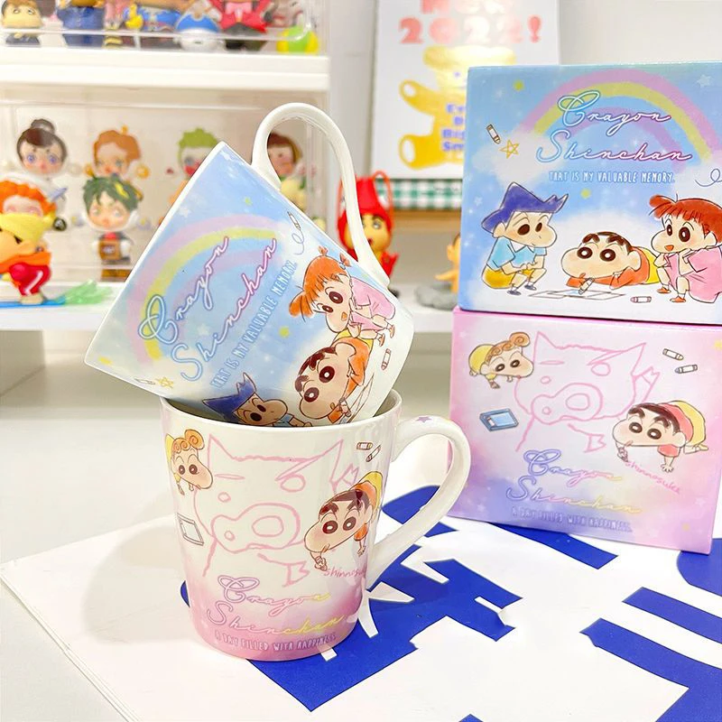 

Kawaii Crayon Shinchan Cup мультяшная Милая старинная креативная кофейная чашка для пары молочная чашка для студентов Ainme 320 мл керамическая Подарочная кружка