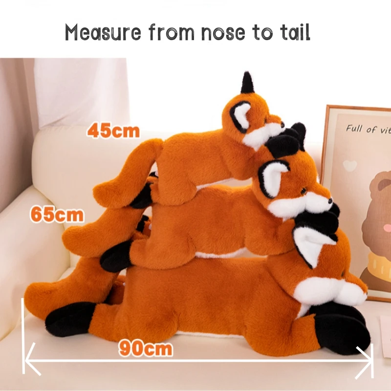 Плюшевая лиса LGZA 45/65/90 см