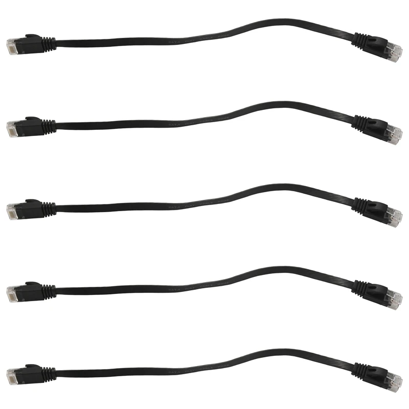 

Top 30 Pcs 1 Ft Flat Internet Network Cable Solid Cat6 High Speed Patch Lan Wire With Snagless Rj45 Connectors