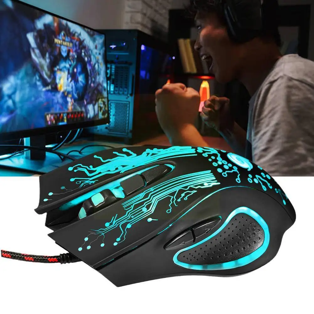 

Ergonomic Wired Gaming Mouse 5500dpi Adjustable 7 Buttons Led Backlit Professional Gamer Mice Computer Mouse For Pc Laptop D5f3