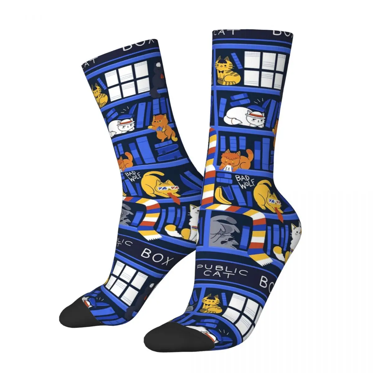 Носки библиотека Box Who Супермягкие чулки в стиле Харадзюку всесезонные длинные