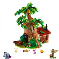 1265pcs winnie the pooh tree house bear building blocks bricks toys for kids children birthday gift 21326