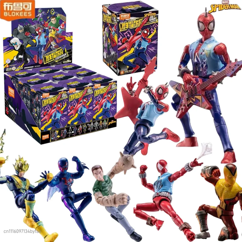 Фото BLOKEES Marvel Hero Building Man Star Edition, шестая серия: Железный человек, Человек-паук, сборная модель, настольное украшение, игрушка, подарок №1