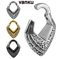 Vanku 2pcs New Stainless Steel Ear Weights Hangers Ear Taper Stretcher Tunnel Plug Gauge Expanders Piercing Earring Body Jewelry