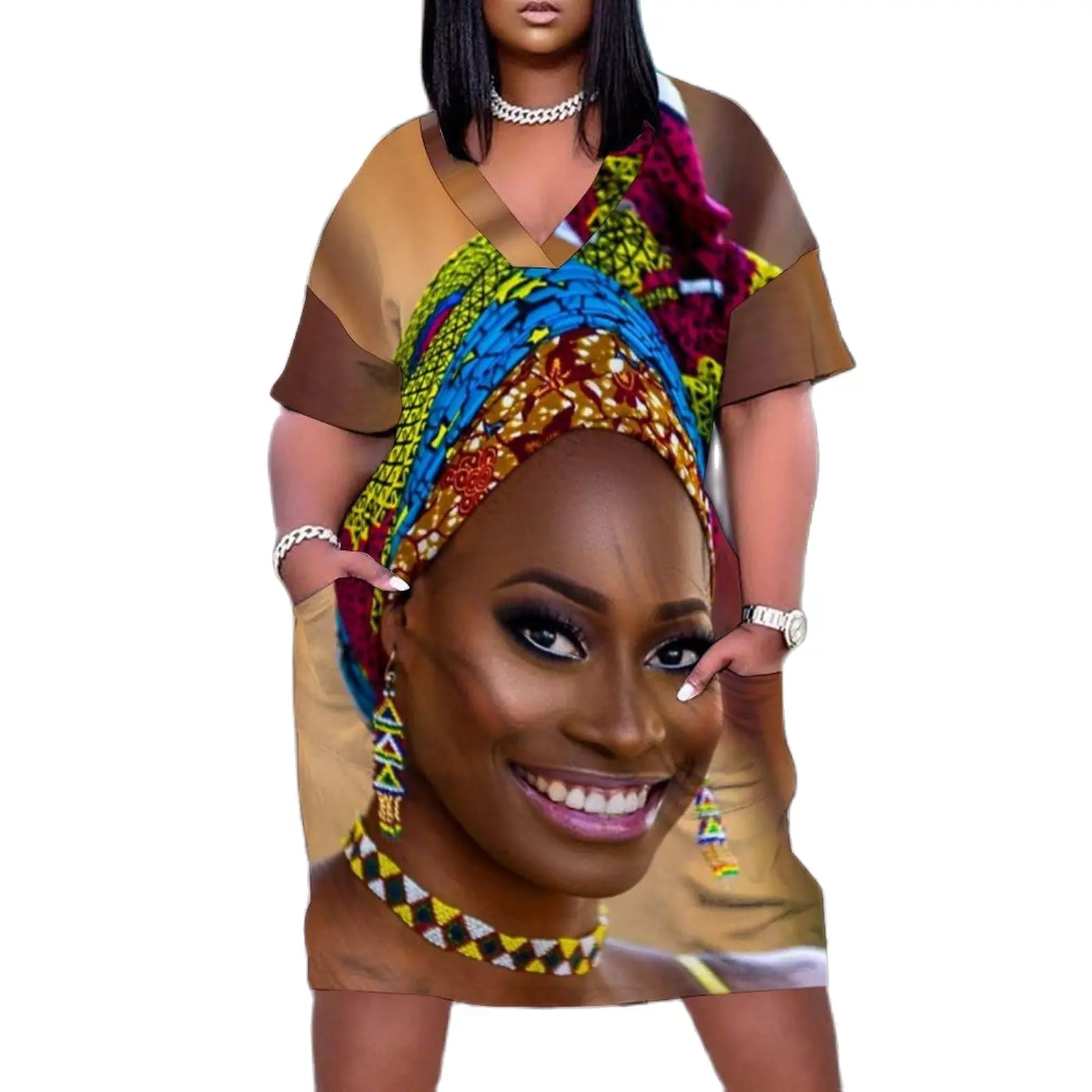 

Summer Dress Women's Fashion Short Sleeve Evening Party Dress Sexy Brand African Womens Dress Boho Beach Dress Elegant