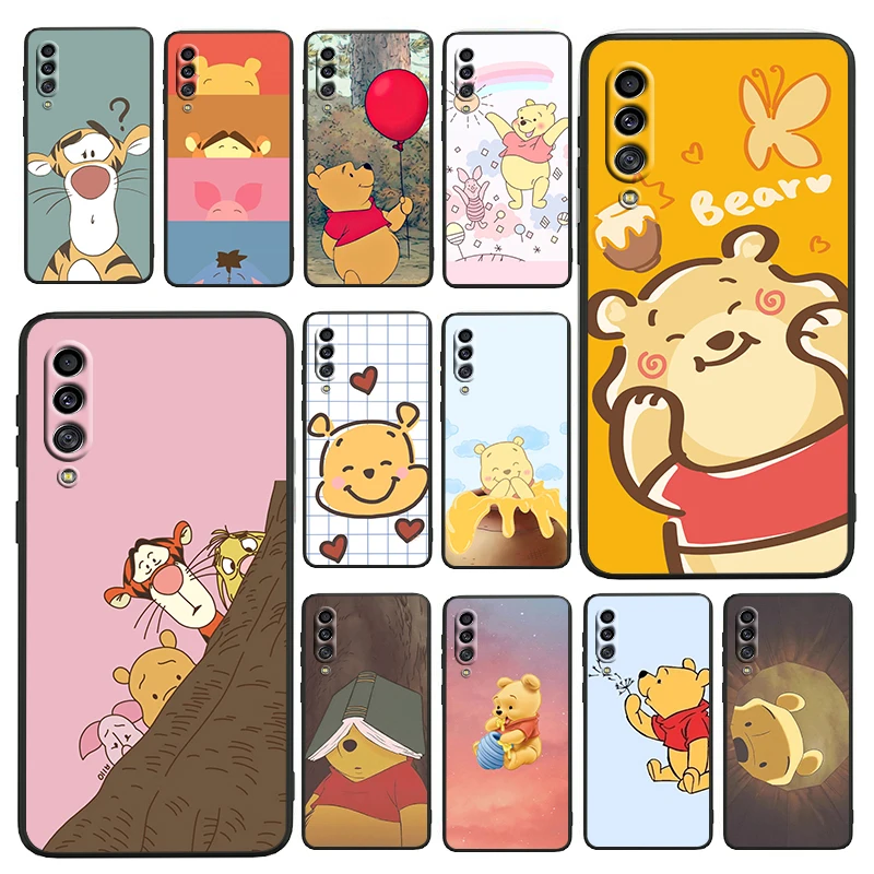

Beautiful winnie the pooh Phone Case For Samsung A10 A10E A10S A20 A30 A20S A20E A2 A40 A50 A30S A50S A60 A70S A70 A80 A90 Black