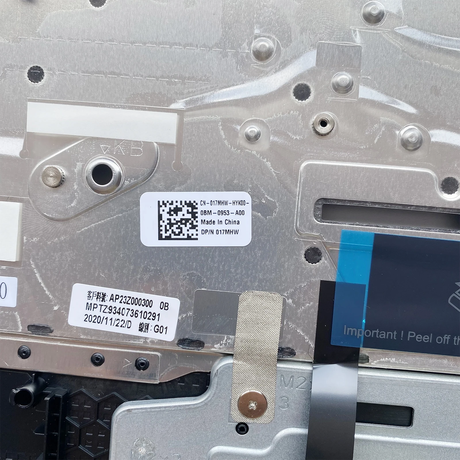 Совершенно новая подставка для рук ноутбука с тачпадом Dell Latitude 11 3190 2-в-1 C корпус