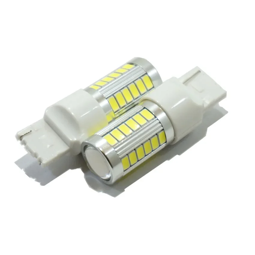 2 шт. 33 SMD High Bright 5630 5730 Чипсет T20 Стоп-сигнал 7440 7443 Светодиодная лампа красного цвета