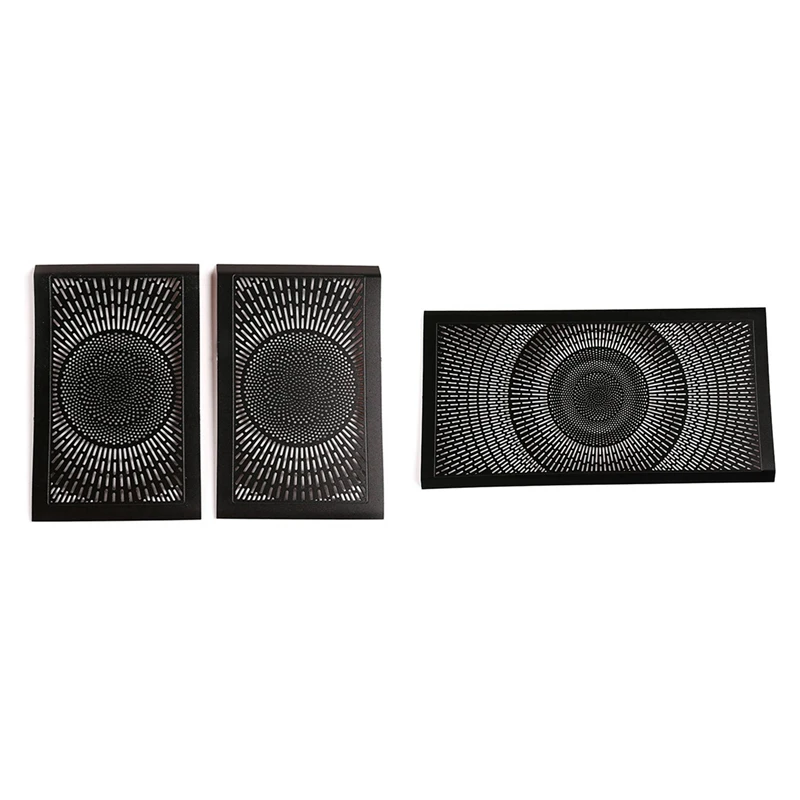 

3 Pcs Car Dashboard Speaker Cover Stickers, 2 Pcs A & 1 Pcs B