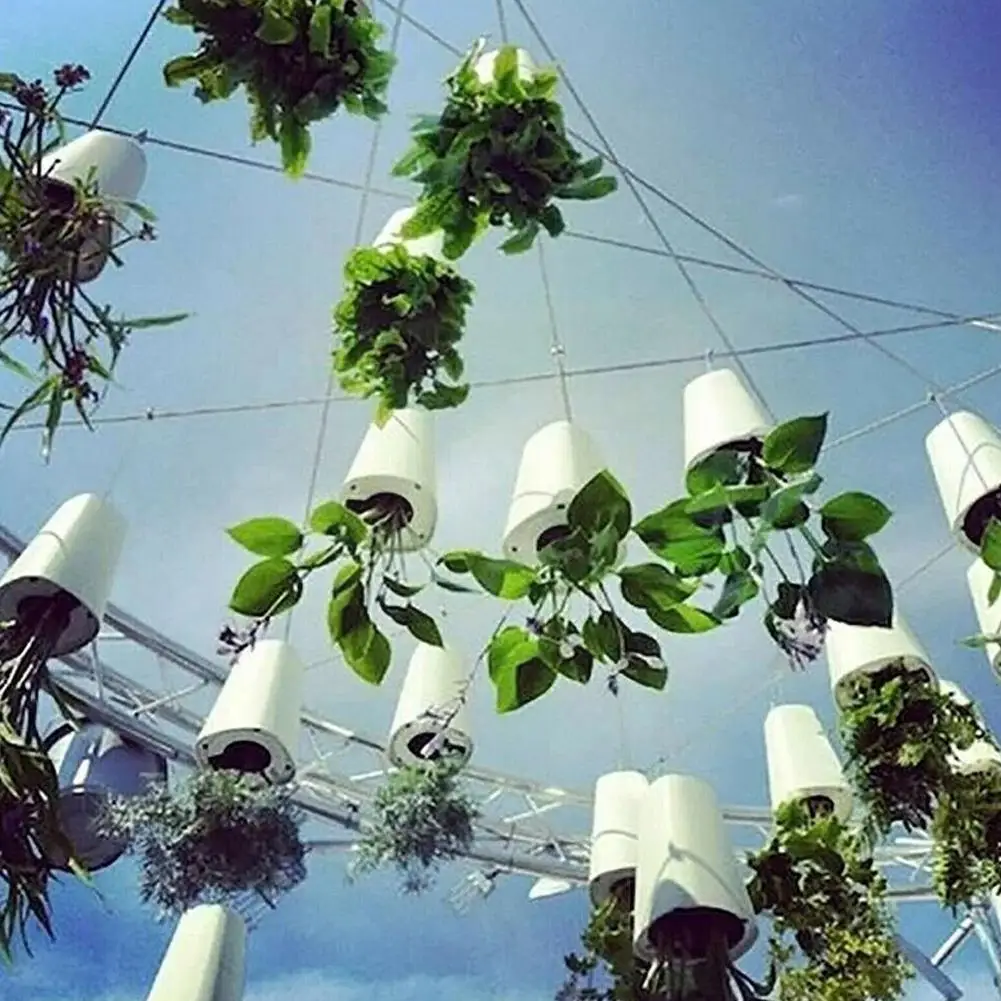 

Перевернутый садовый подвесной горшок, перевернутый горшок, корзина для хранения, вращающийся цветочный горшок 13x9,5x9,5 см, 360 градусов, новин...