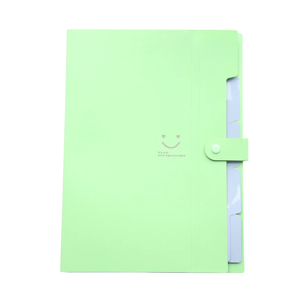 

5 Pockets Plastic Expanding File Folders A4 Letter Size Snap Closure Accordion Folder Paper Document Organizer Set A5 binder