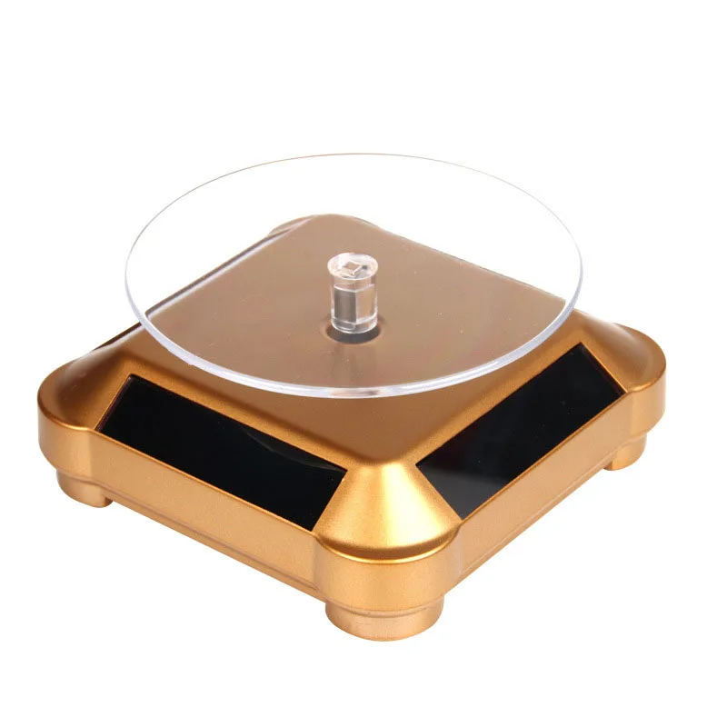 

Solar 360 Degree Round Rotating Auto Rotating Turntable Display Stand Jewelry Bracelet Watch Stand Photography Showcase Device