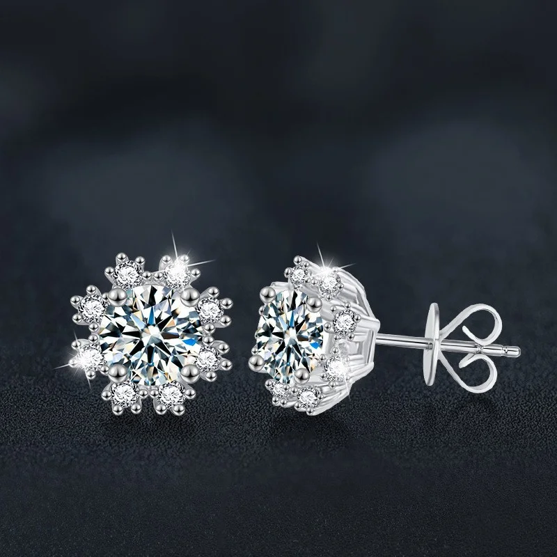 ZFSILVER модные серьги из серебра 925 пробы с муассанитом классический модный дизайн