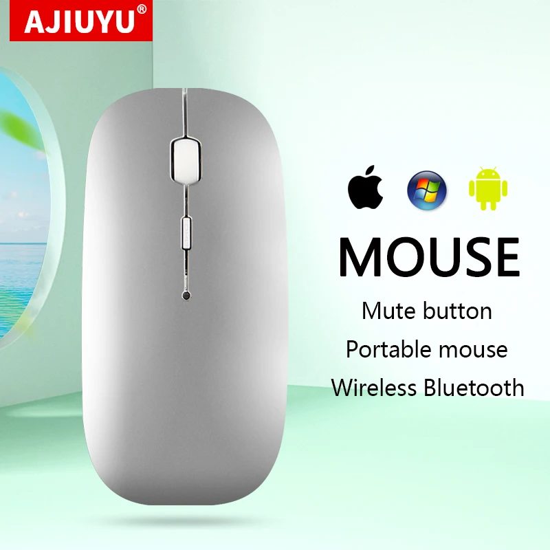 Mouse Bluetooth Wireless per MacBook Air MacBook Pro 13 "16" iMac Laptop PC mini Mouse silenzioso ricaricabile