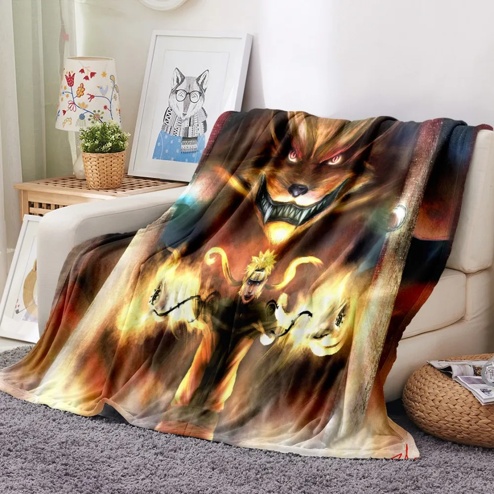 

Hokage Blanket Mat Bedspread Bed Cover Fans Soft Fleece Blanket Air/Sofa/Bedding Soft Bed Cover