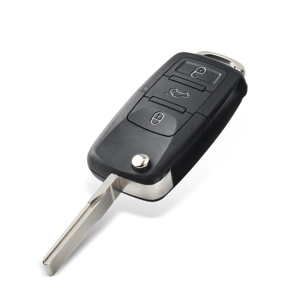 

KEYYOU для Volkswagen Vw Jetta Golf Passat B5 B6 Beetle Polo Bora Caddy MK5 Skoda 3Button дистанционный откидной ключ от машины