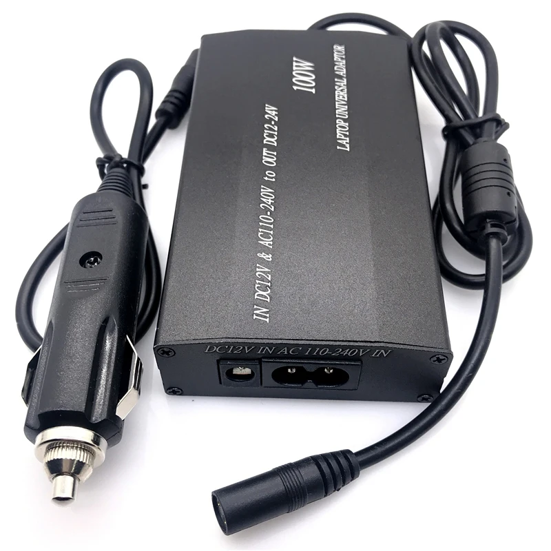 

Universal 5V-24V AC Power Adapter Adjustable Car Home Charger USB5V Power Supply 100W 5A Laptop with 34Pcs DC Connector