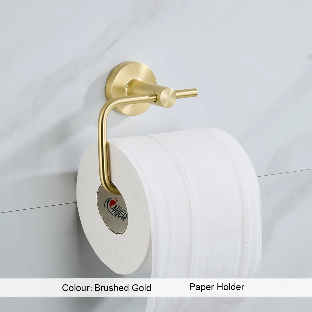 

Настенный набор для ванной из матового золота