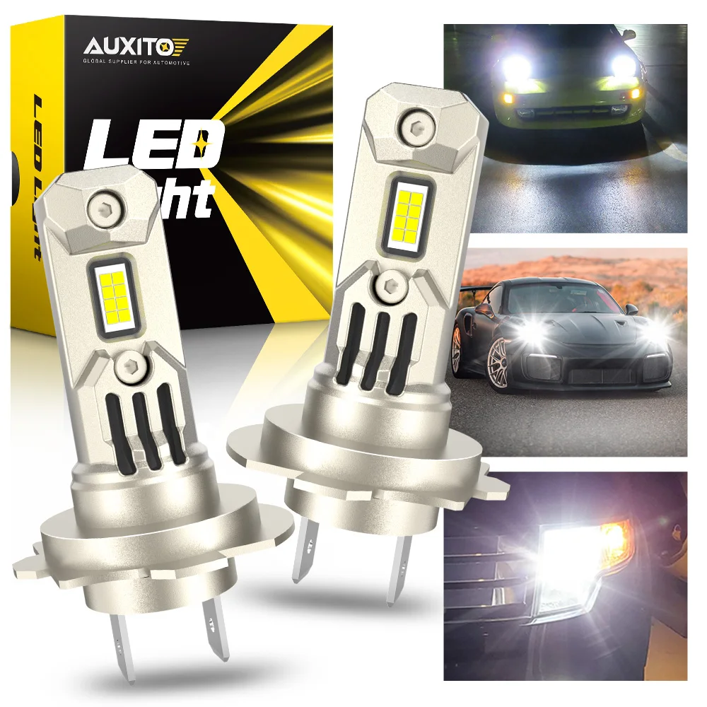

AUXITO 2 шт. Turbo H7 светодиодные фары Canbus без ошибок, дальний ближний свет, автомобильные фары H7 LED CSP Chip, автомобильные фары дальнего света 20000LM