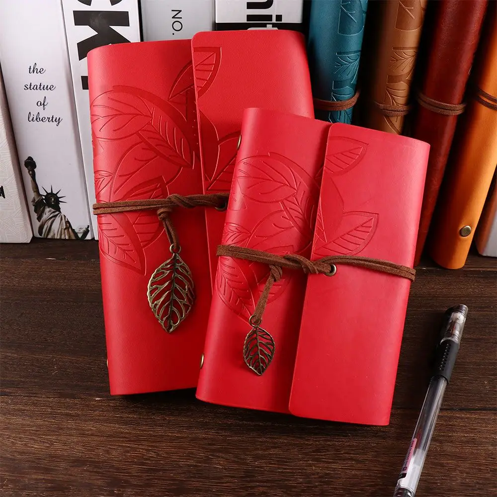 

Student Gift Kraft Diary Binder Journal Notepad Planners Paper Replaceable Vintage Notebook Spiral Note Book PU Leather