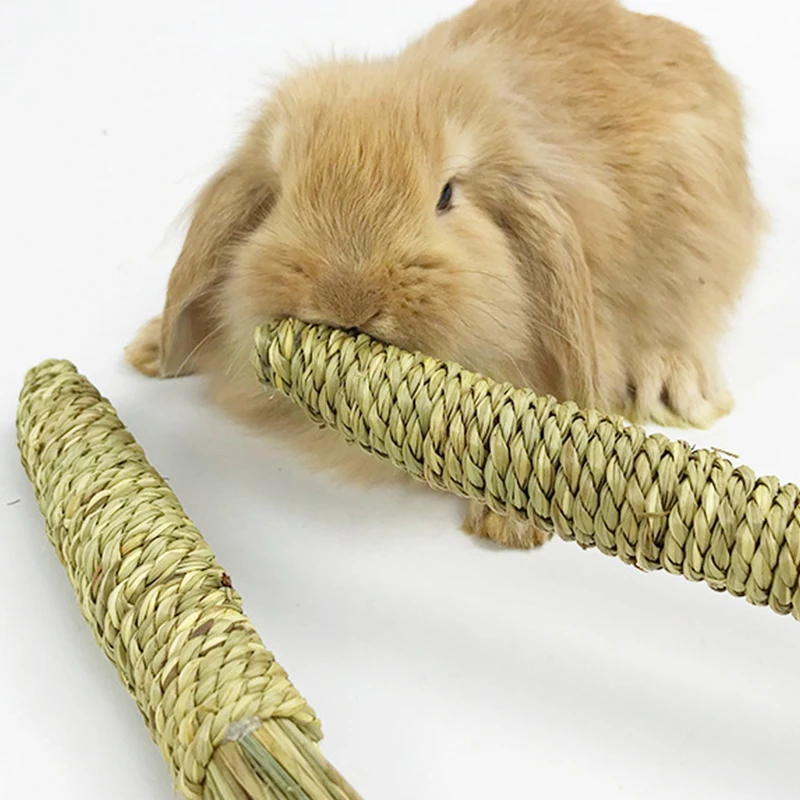 

Rabbit Chew Toys Grass Woven Natural Rabbit Chew Carrot Rabbit Chew Sticks Small Animals Grinding Teeth Supplies Carrot toys