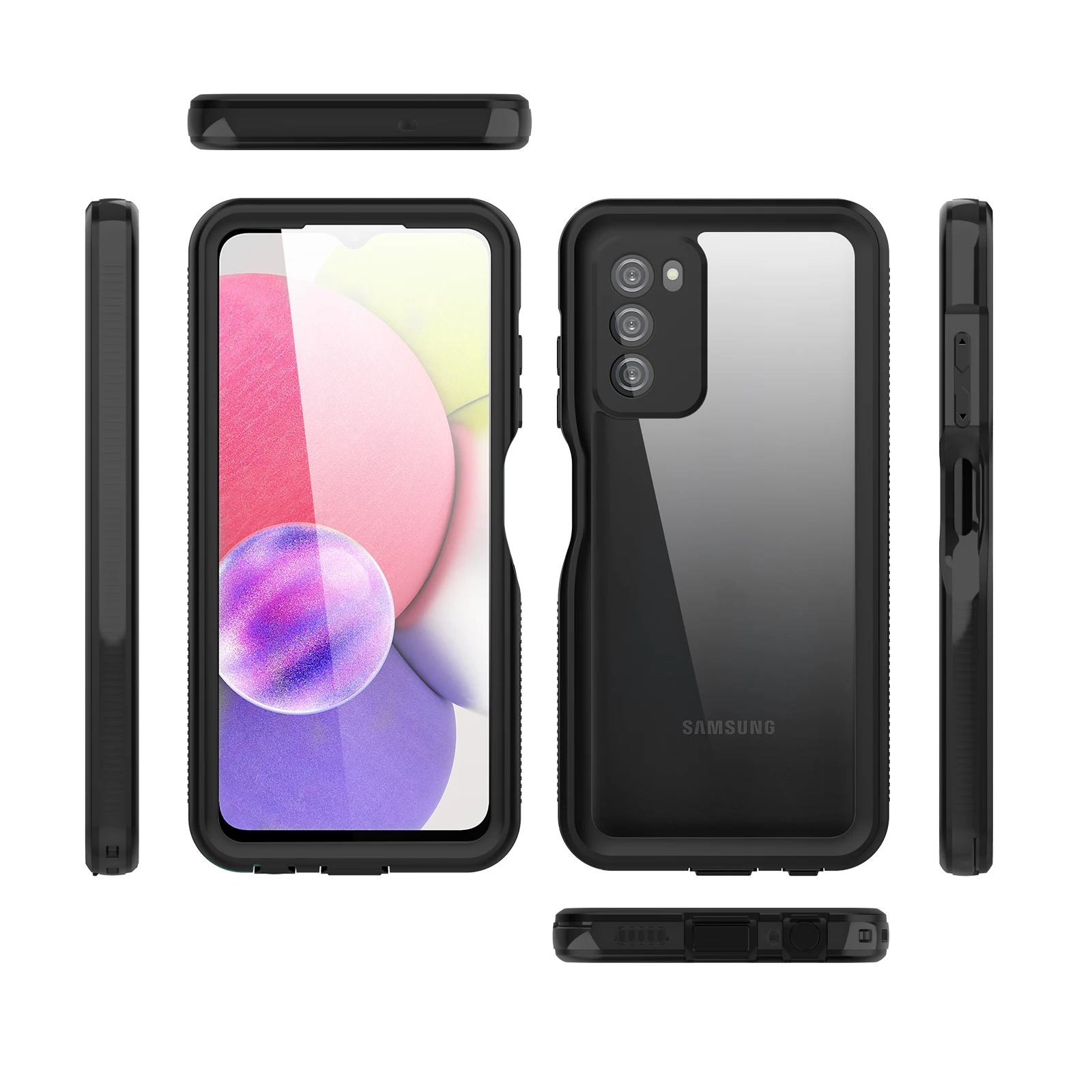 Водонепроницаемый Чехол IP68 для Samsung Galaxy A03S мягкий прозрачный Пыленепроницаемый