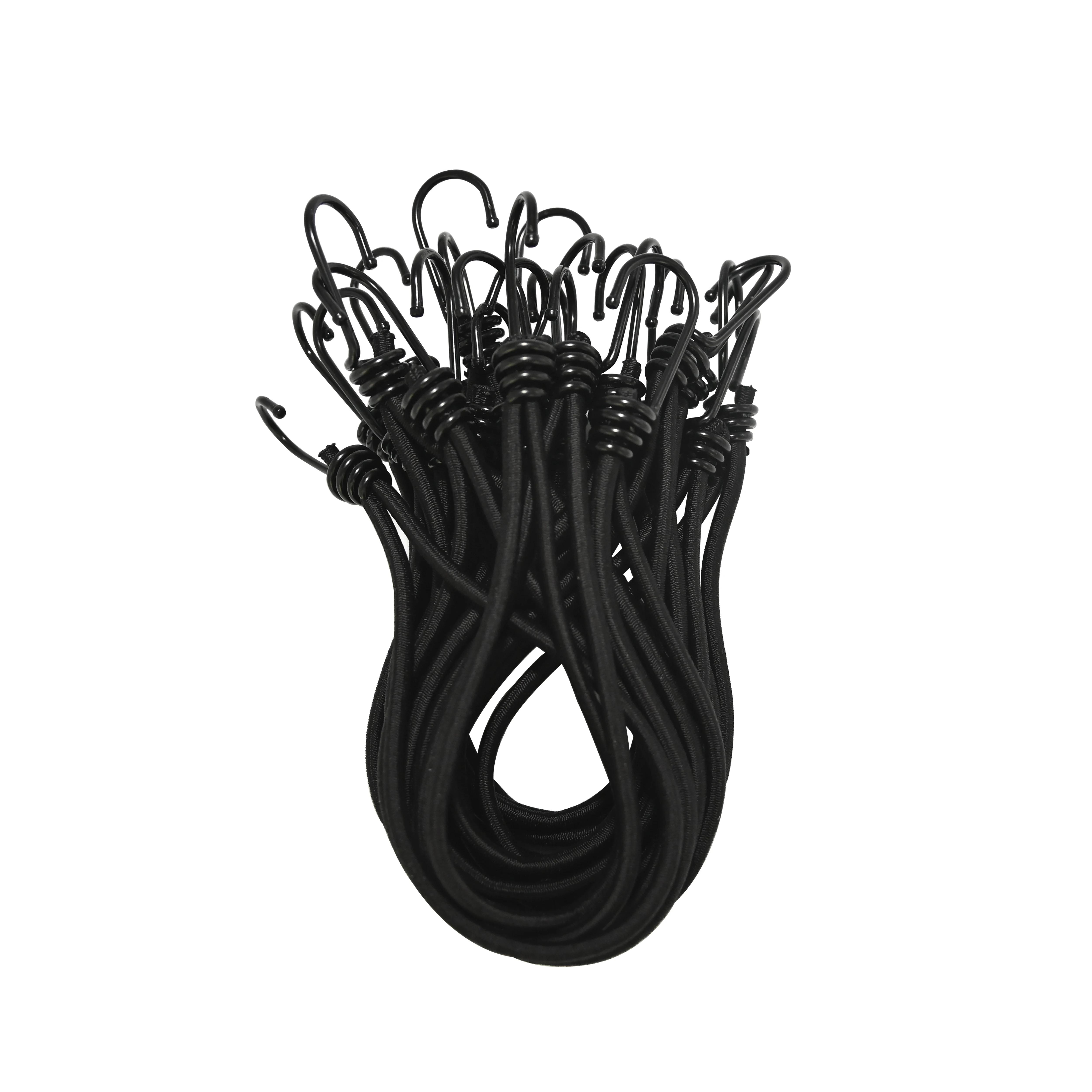 

7 Inch 10 Pack Small Bungee Cord with Hooks-Black Bungee Cords Heavy Duty Outdoor Bungee Straps with Hooks for Camping,Tarps,etc