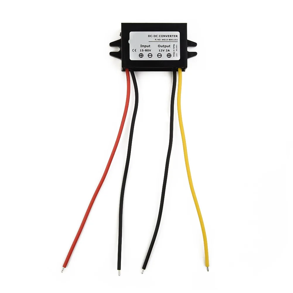 

Regulator Switching DC Accessory Black Converter Moistureproof Shockproof Step Down 18V 24V 36V 48V 60V To 12V 2A