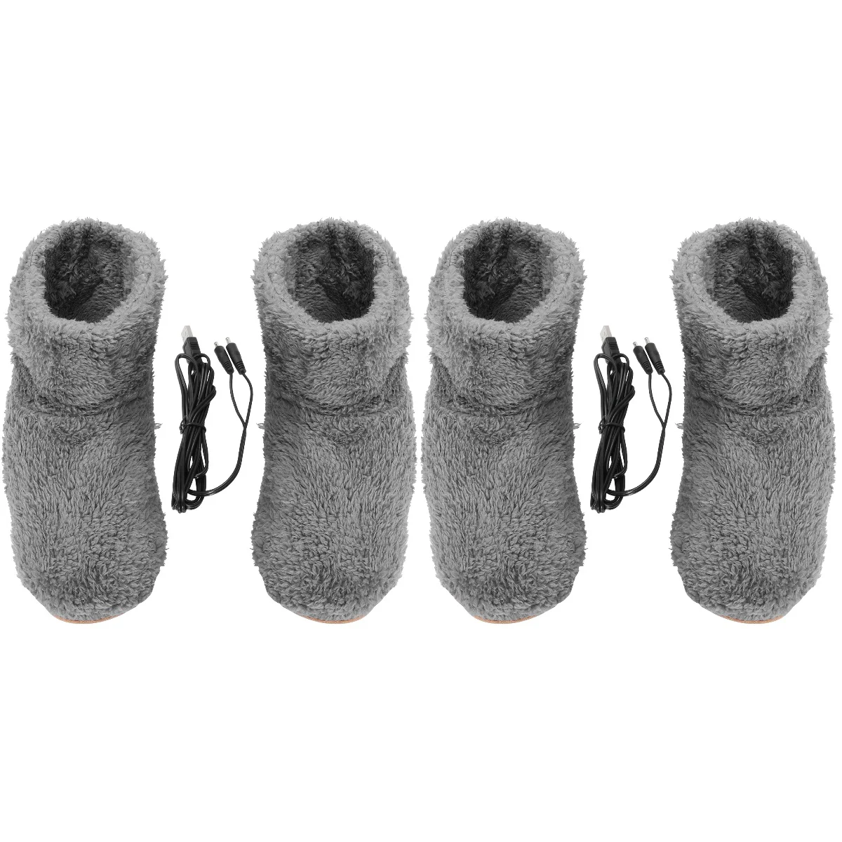 

Warmer Foot Shoes Electric Heating Feet Winter Heated Usb Pad Warmheater Slipper Plush Rechargeable Warmers Slippers Office